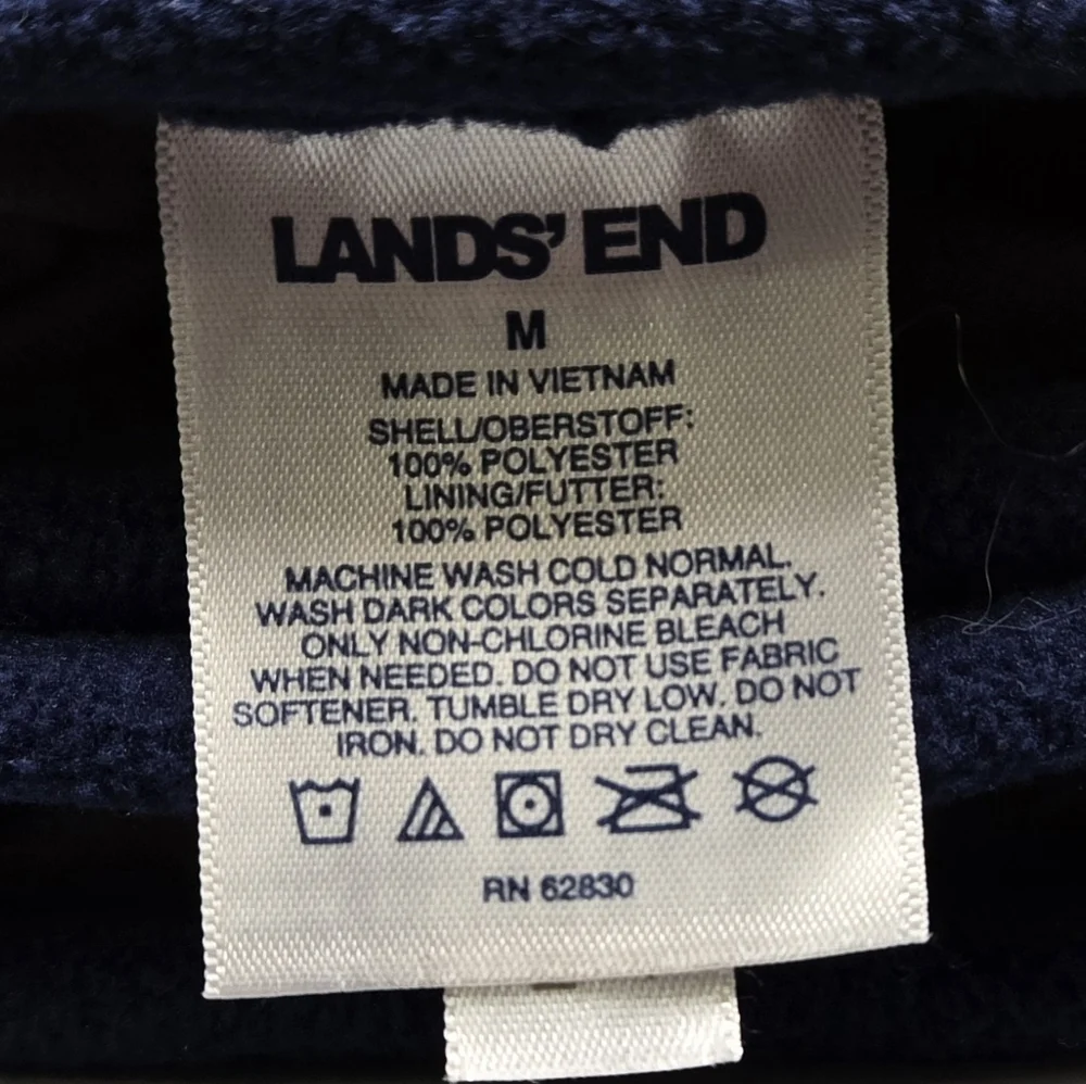 Lands' End Gloves Sz M Youth Fleece w/ Rubberized Palm & Index Finger NWOT